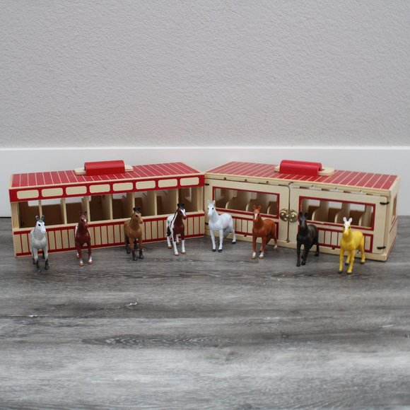 Melissa & Doug Toys Melissa Doug Take A Long Show 8 Horse 2 Stables